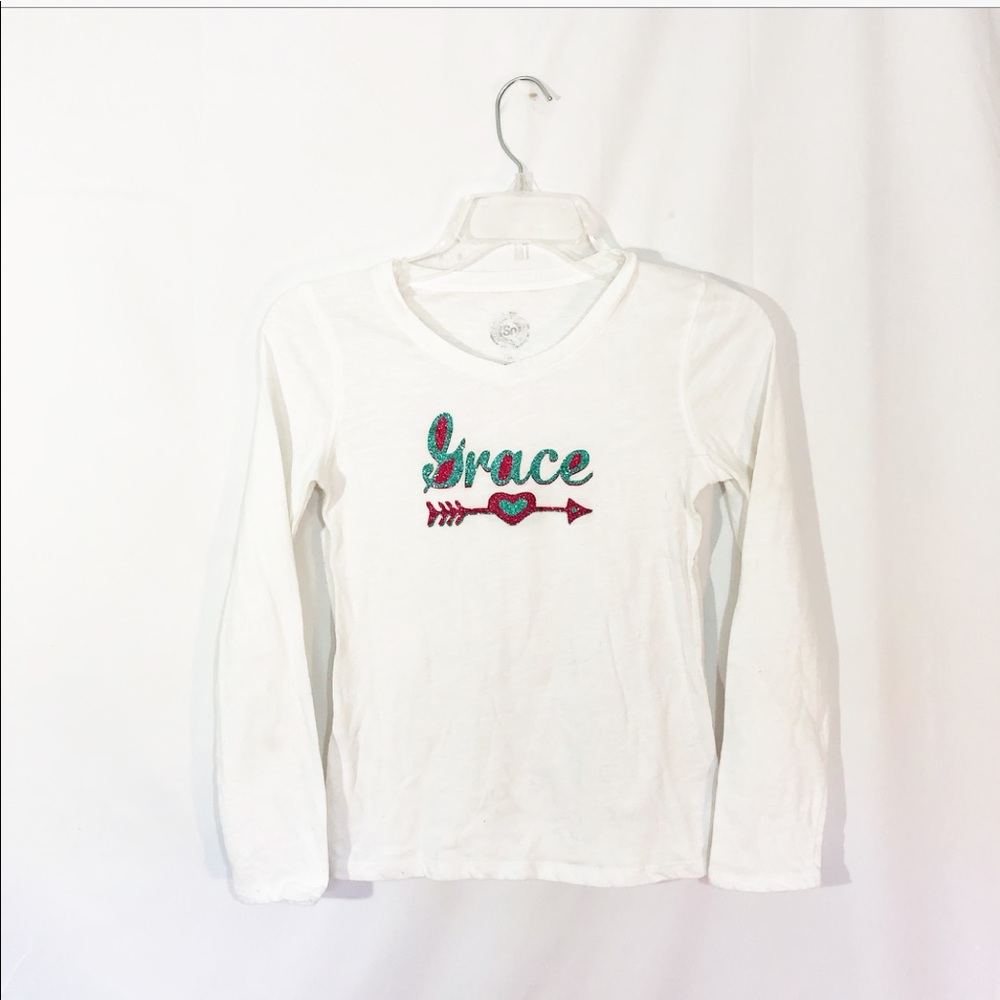 LONG WHITE TEE WITH GRACE